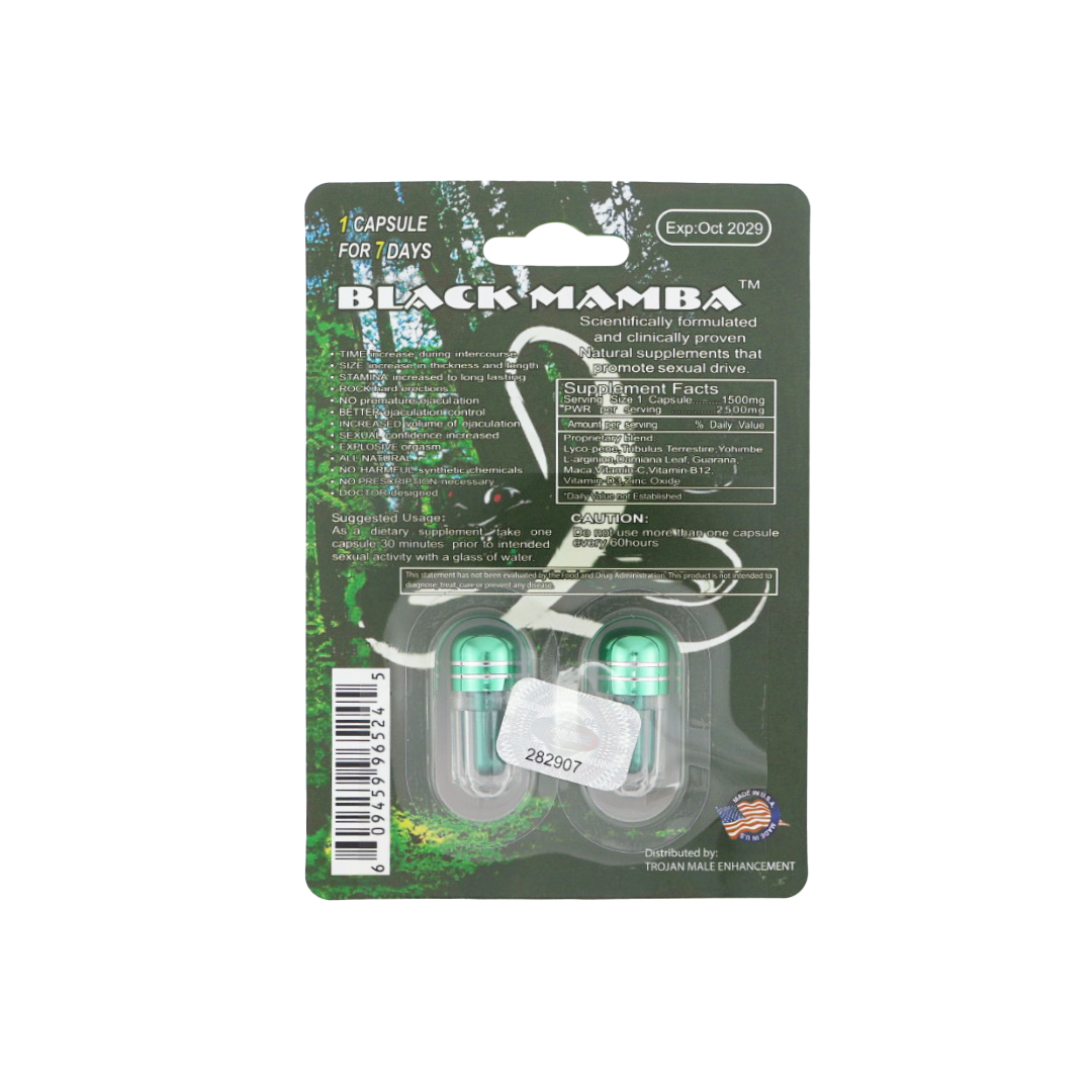 Black Mamba Premium Double Shot (2 Capsules) — product photo 1 | GoldenClimax.co