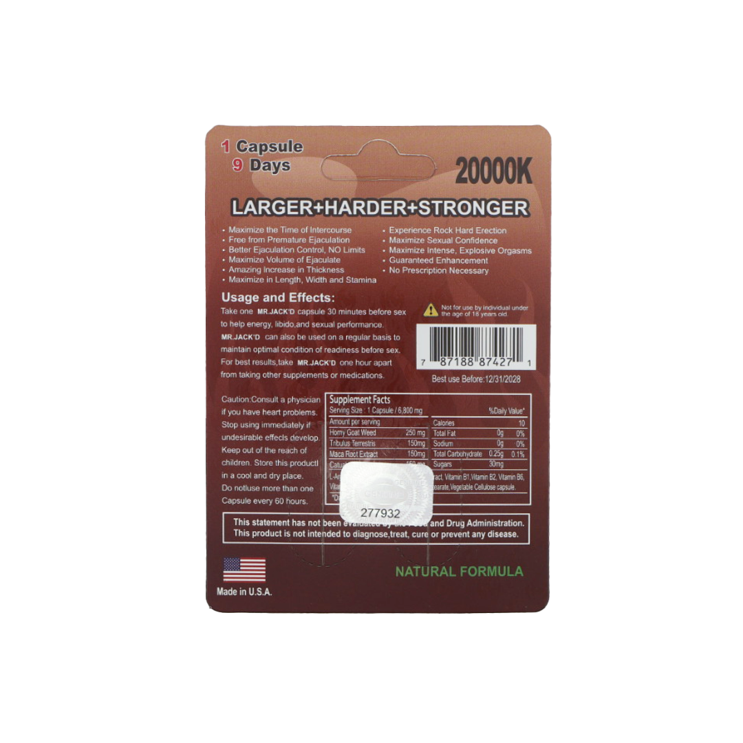 Mr. Jack'D 20000K Premium (2 Capsules) — product photo 1 | GoldenClimax.co