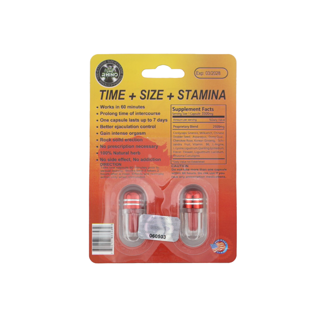 Rhino 11 Double Shot (2 Capsules) — product photo 1 | GoldenClimax.co