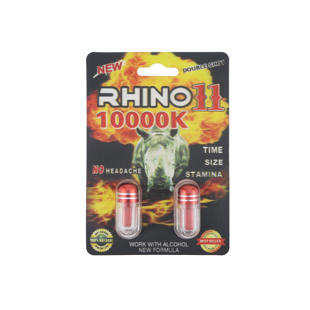 Rhino 11 Double Shot (2 Capsules) — Buy online at GoldenClimax.co