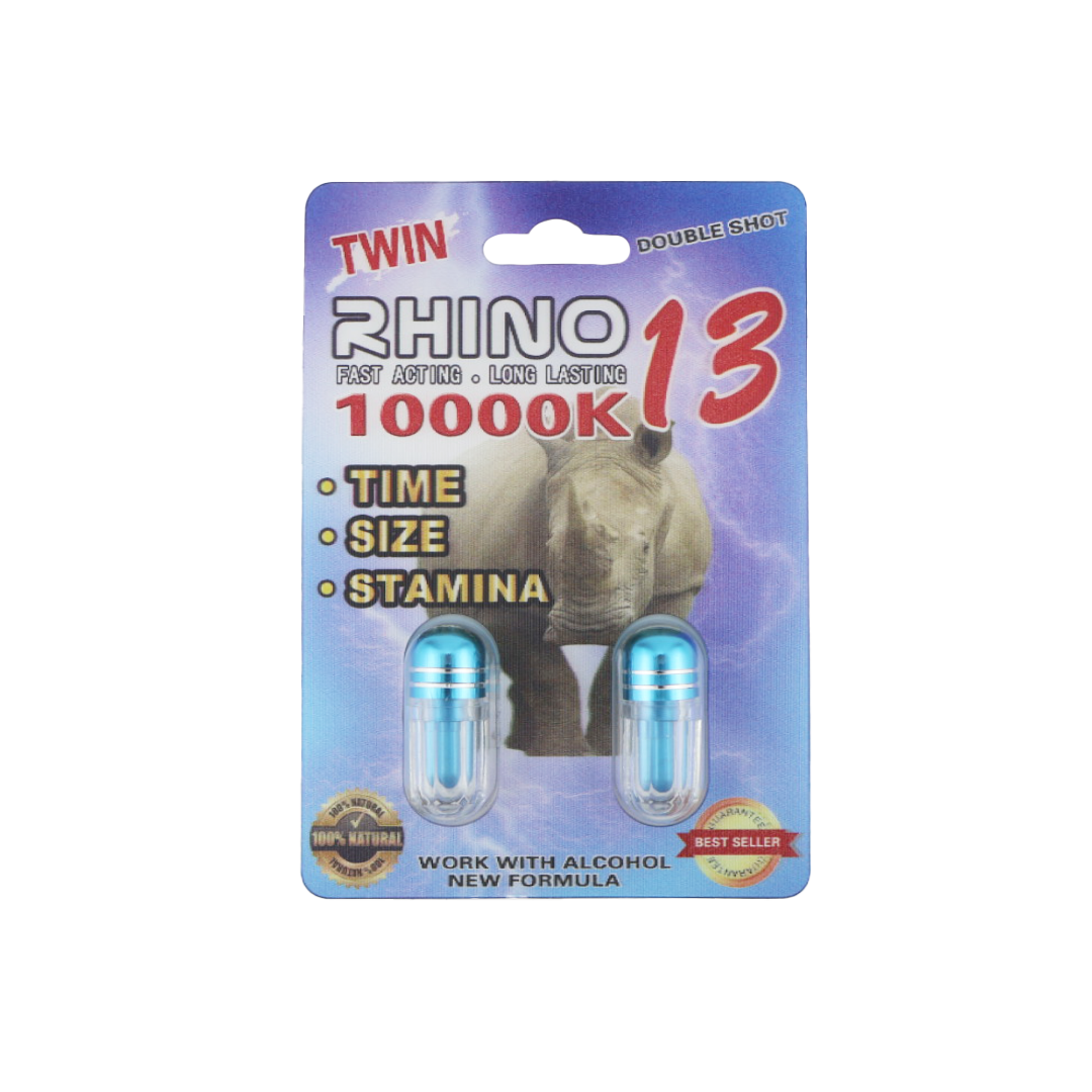 Rhino 13 Double Shot (2 Capsules) — Buy online at GoldenClimax.co