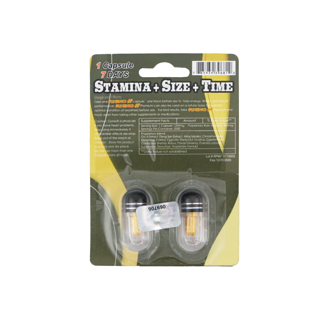 Rhino 69 1000K Duo (2 Capsules) — product photo 1 | GoldenClimax.co