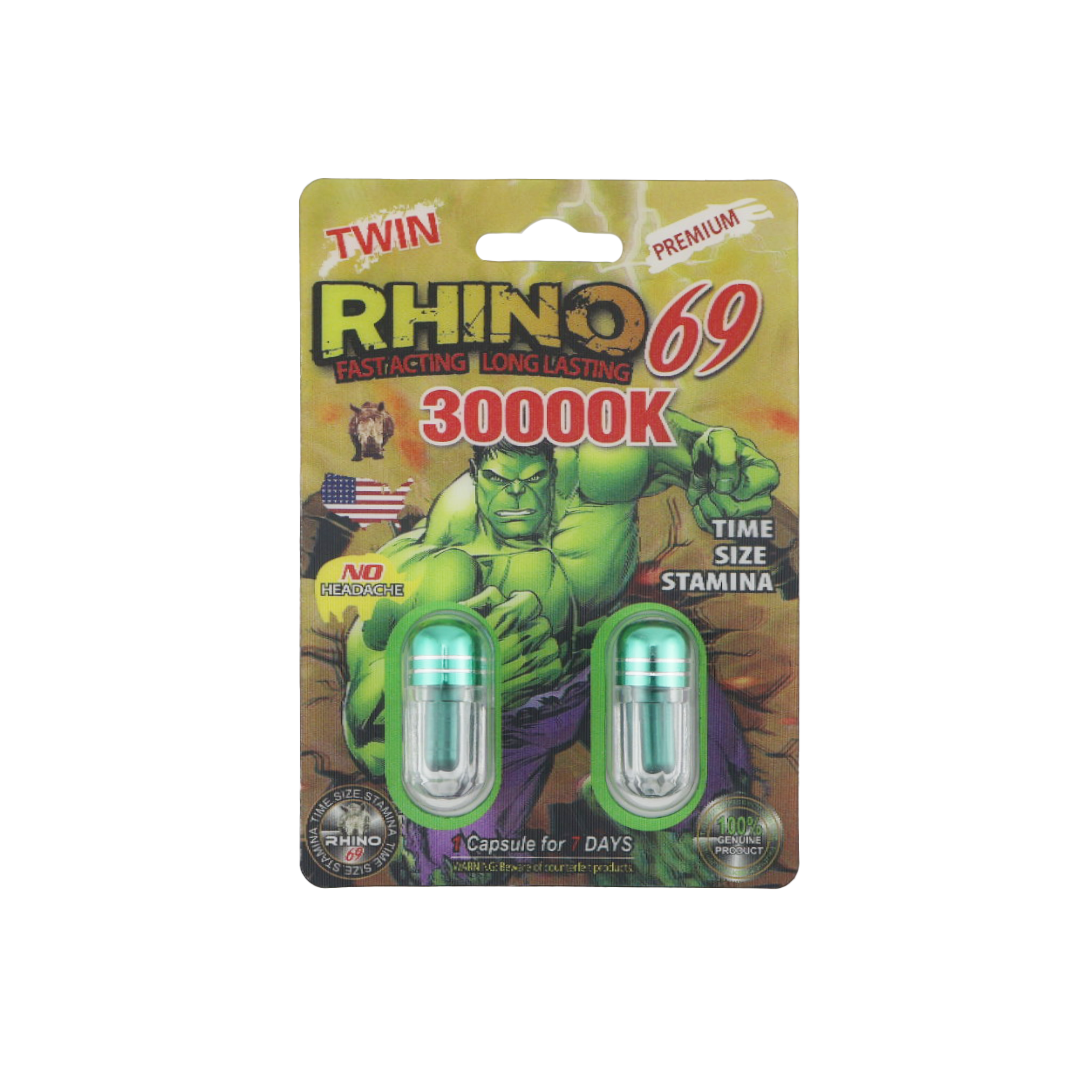 Rhino 69 30K Hulk Edition (2 Capsules) — Buy online at GoldenClimax.co