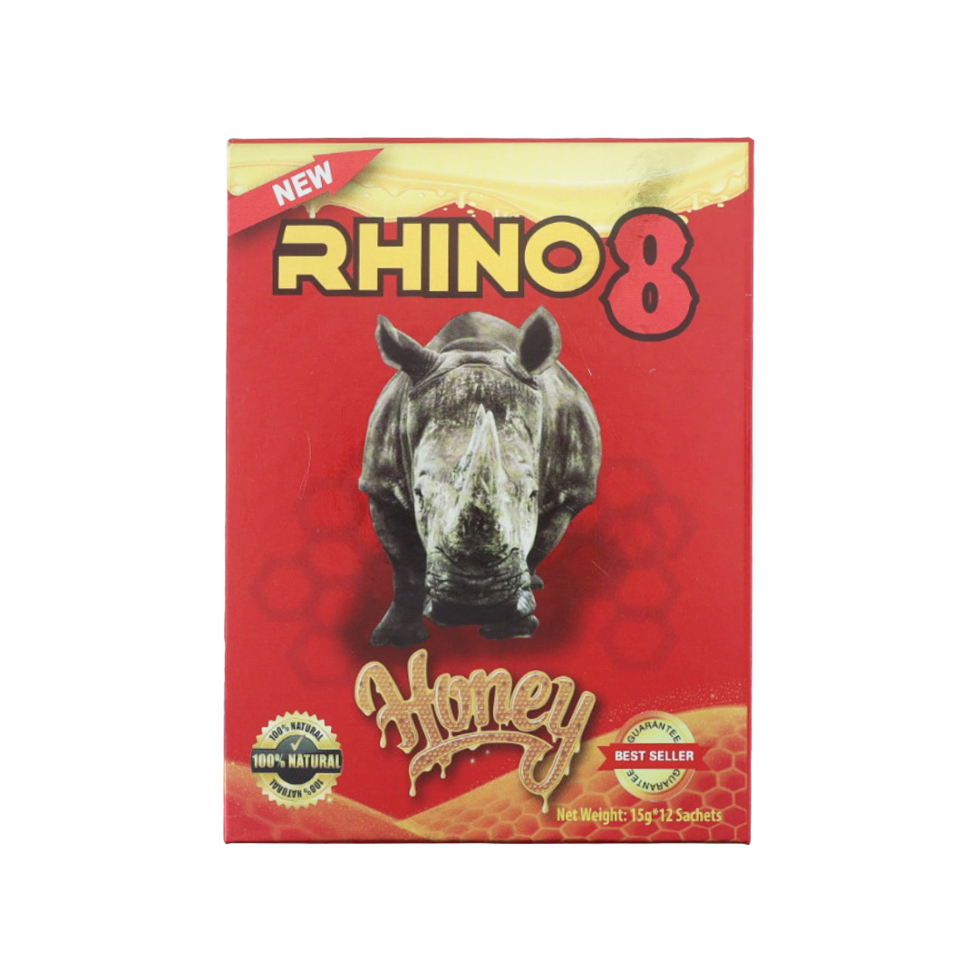 Rhino 8 Enhancement Honey (12 Sachets) — Buy online at GoldenClimax.co