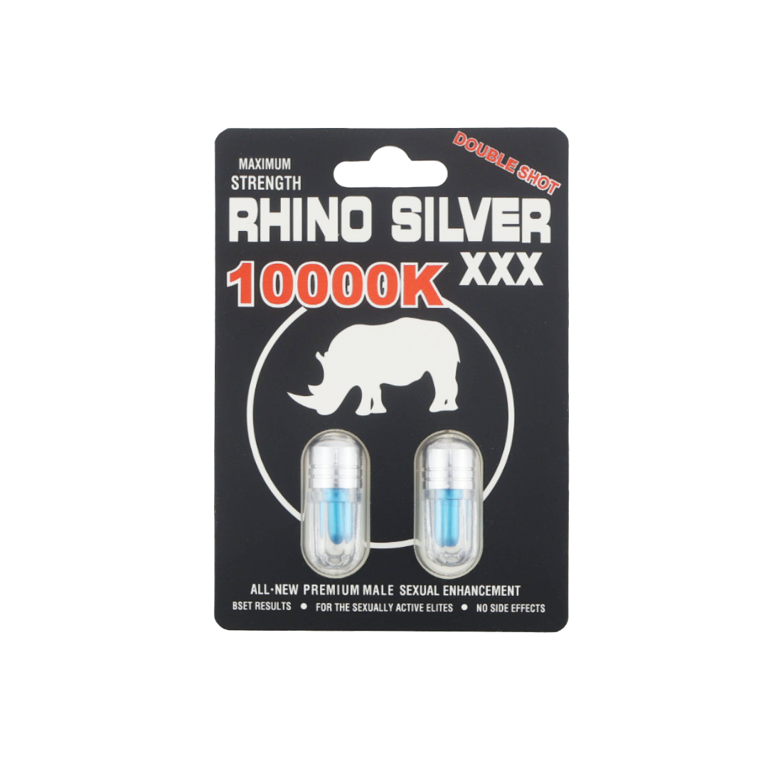 Rhino Silver XXX Double Shot (2 Capsules) — Buy online at GoldenClimax.co